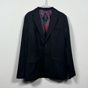 Volcom Corpo Class Black Blazer Striped Lining Dapper Sports Coat Mens Medium